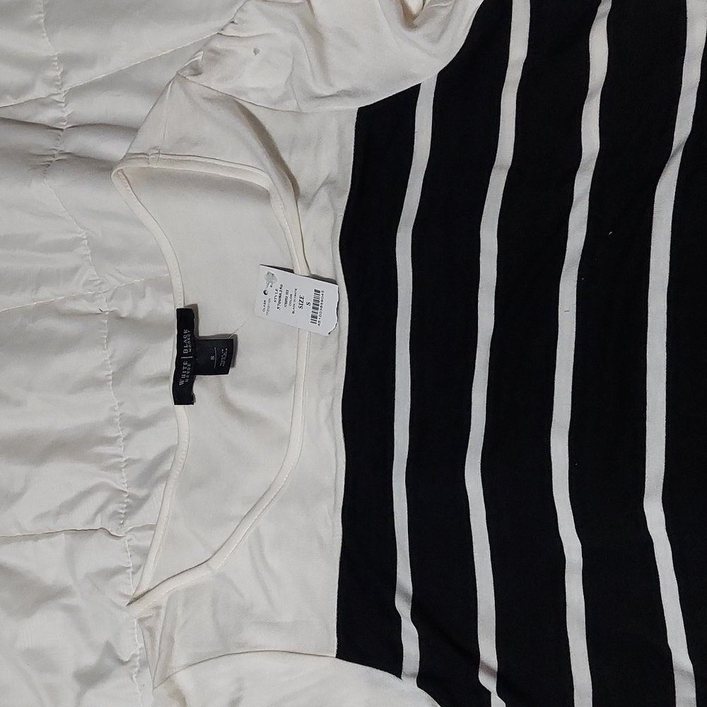 WHITE/BLACK BLOUSE - Picture 6 of 8